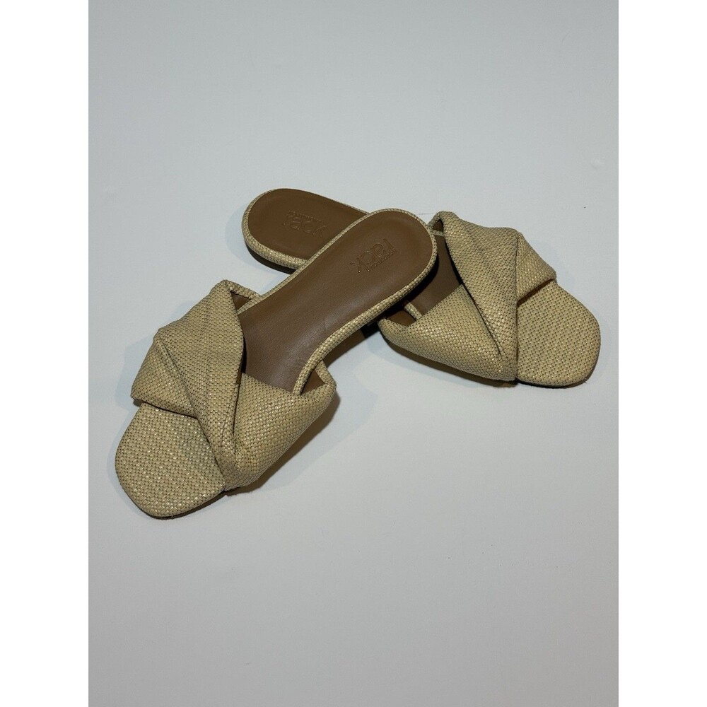 Nordstrom Rack Chantelle Beige Twist Slides Sandals Women's Size 9.5M NWOB